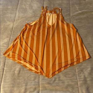 Agenda Mustard Medium Sleeveless Top
